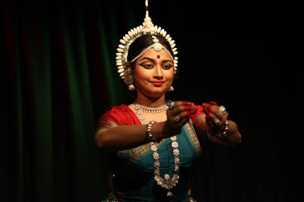 istock Different odissi poses by talented odissi dancer 1645548561