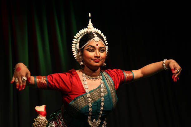 istock Different odissi poses by talented odissi dancer 1645548568