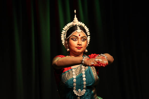istock Different odissi poses by talented odissi dancer 1645548569