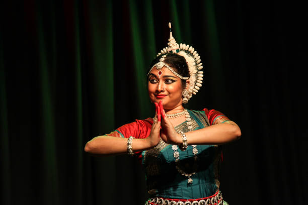 istock Different odissi poses by talented odissi dancer 1645549080