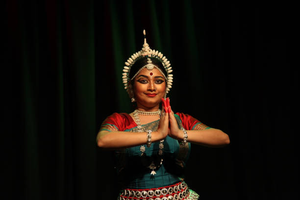 istock Different odissi poses by talented odissi dancer 1645549093