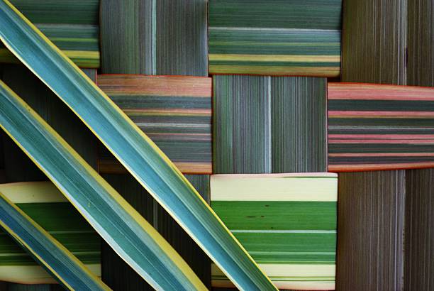 istock Colorful stripes make up a harakeke background 164557495