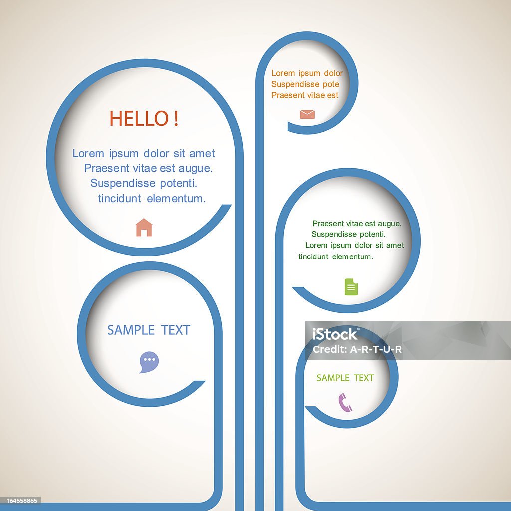 Web design template - clipart vectoriel de Abstrait libre de droits
