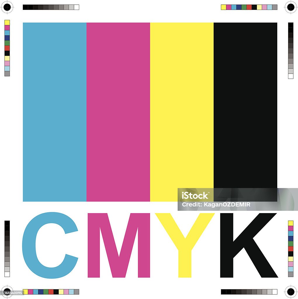 CMYK lettere - arte vettoriale royalty-free di Artista