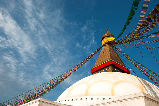 stûpa de bodnath - bodnath stupa photos et images de collection