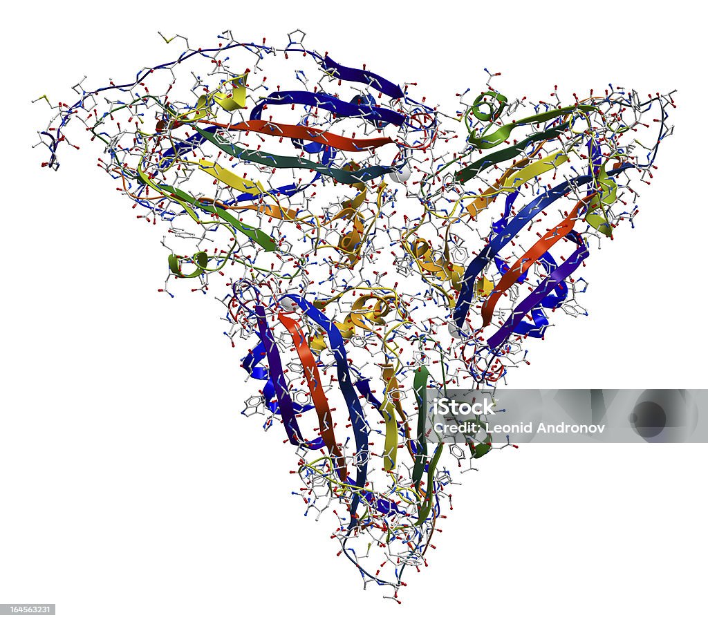 La structure du sud de haricot Mosaic Virus. 3 D avec vue - Photo de Molécule libre de droits