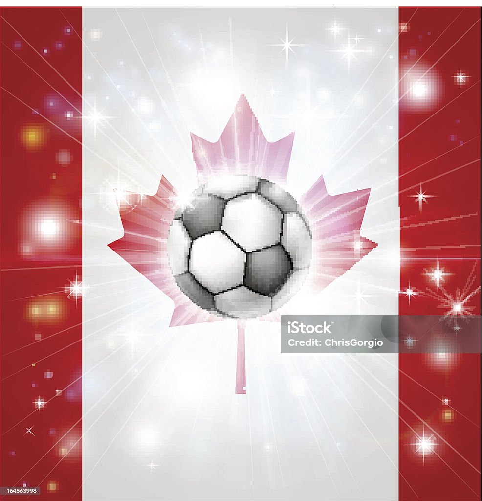 Fútbol de bandera de Canadá - arte vectorial de Abstracto libre de derechos