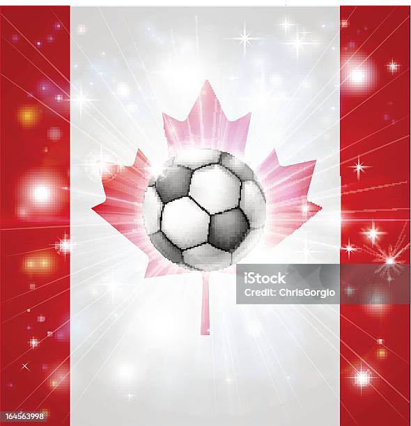 Ilustración de Fútbol De Bandera De Canadá y más Vectores Libres de Derechos de Abstracto - Abstracto, Bandera, Bandera canadiense