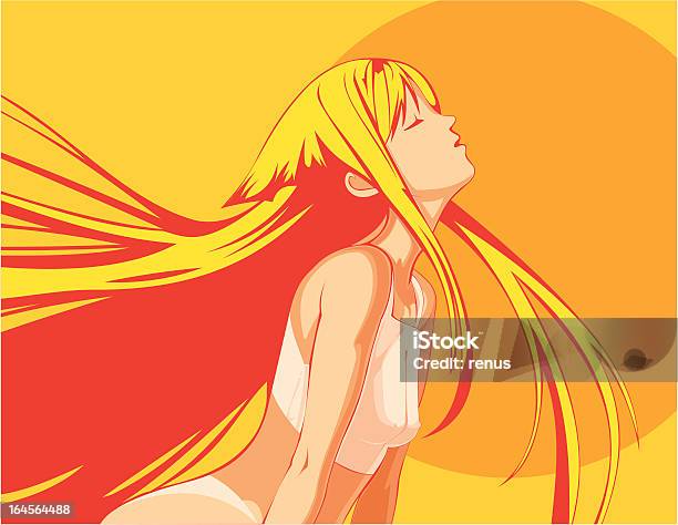 Girl Sun Stock Illustration - Download Image Now - Adult, Adults Only, Beauty