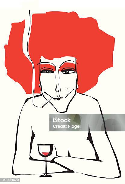 Ilustración de Chica Bebiendo y más Vectores Libres de Derechos de Desnudo - Desnudo, Adulto, Adulto joven