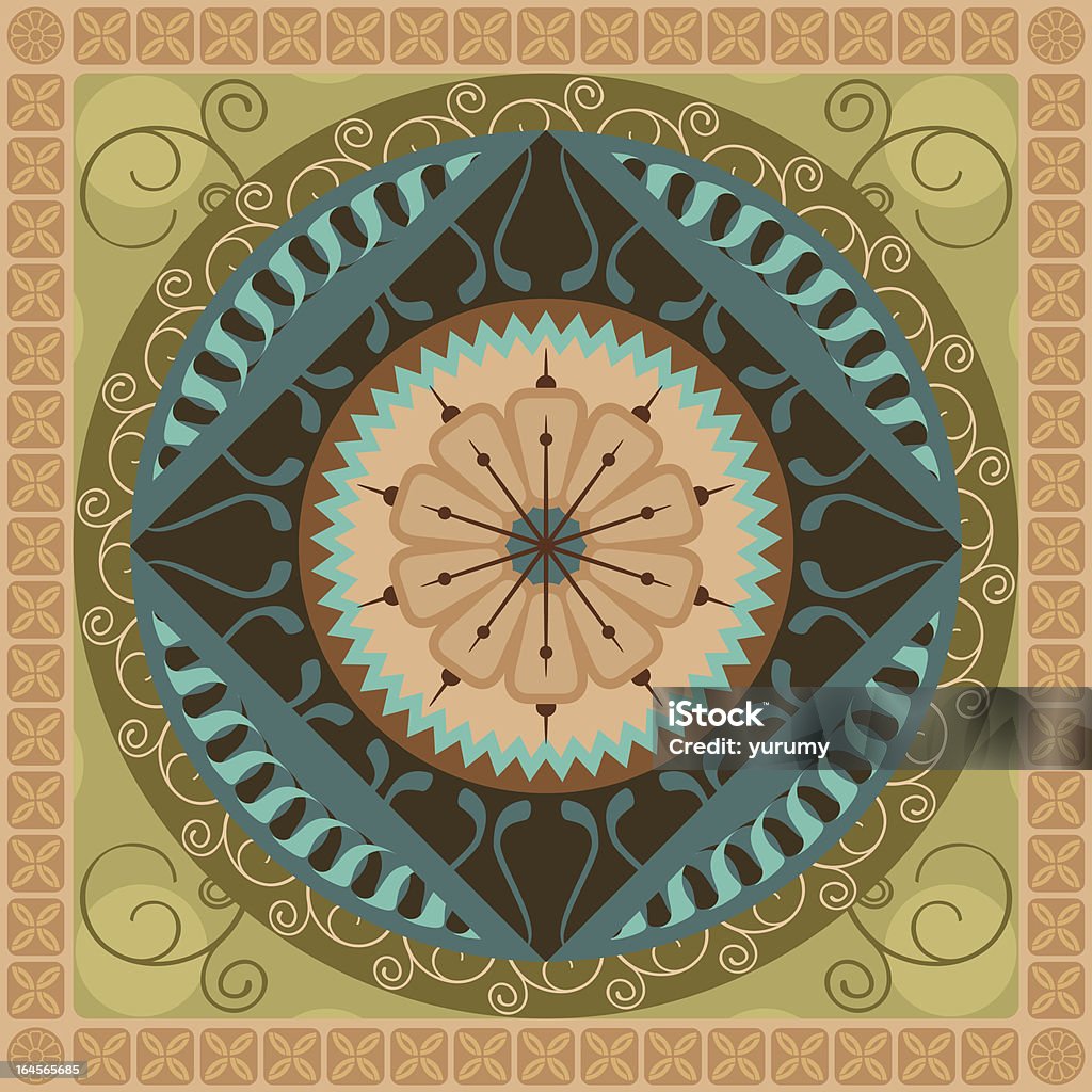 Производство растительного Mandala - Векторная графика Абстрактный роялти-фри