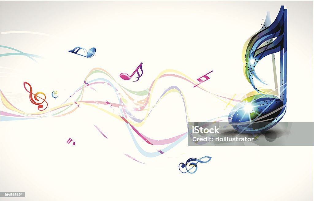 Fundo musical abstrato - Vetor de Arte royalty-free