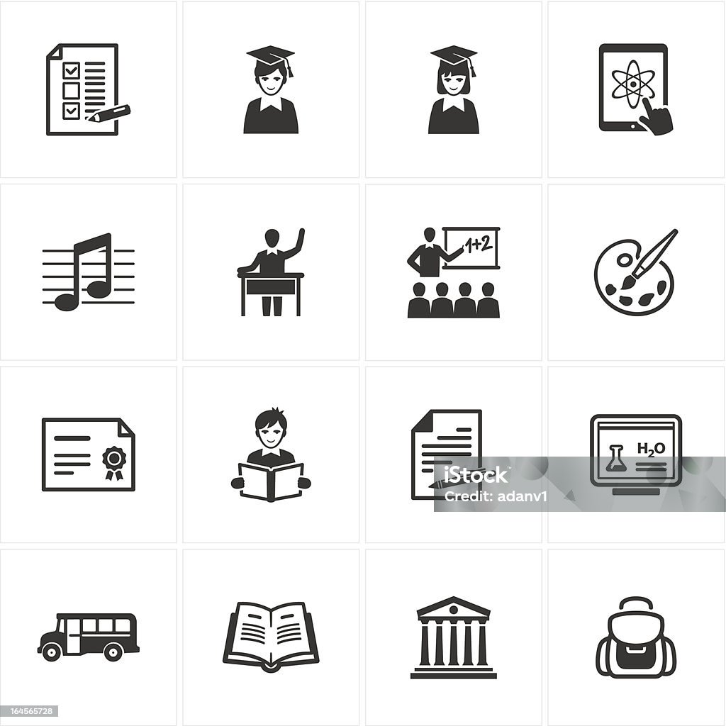 Enseignement scolaire et icônes-Set 2 - clipart vectoriel de Symbole mathématique libre de droits
