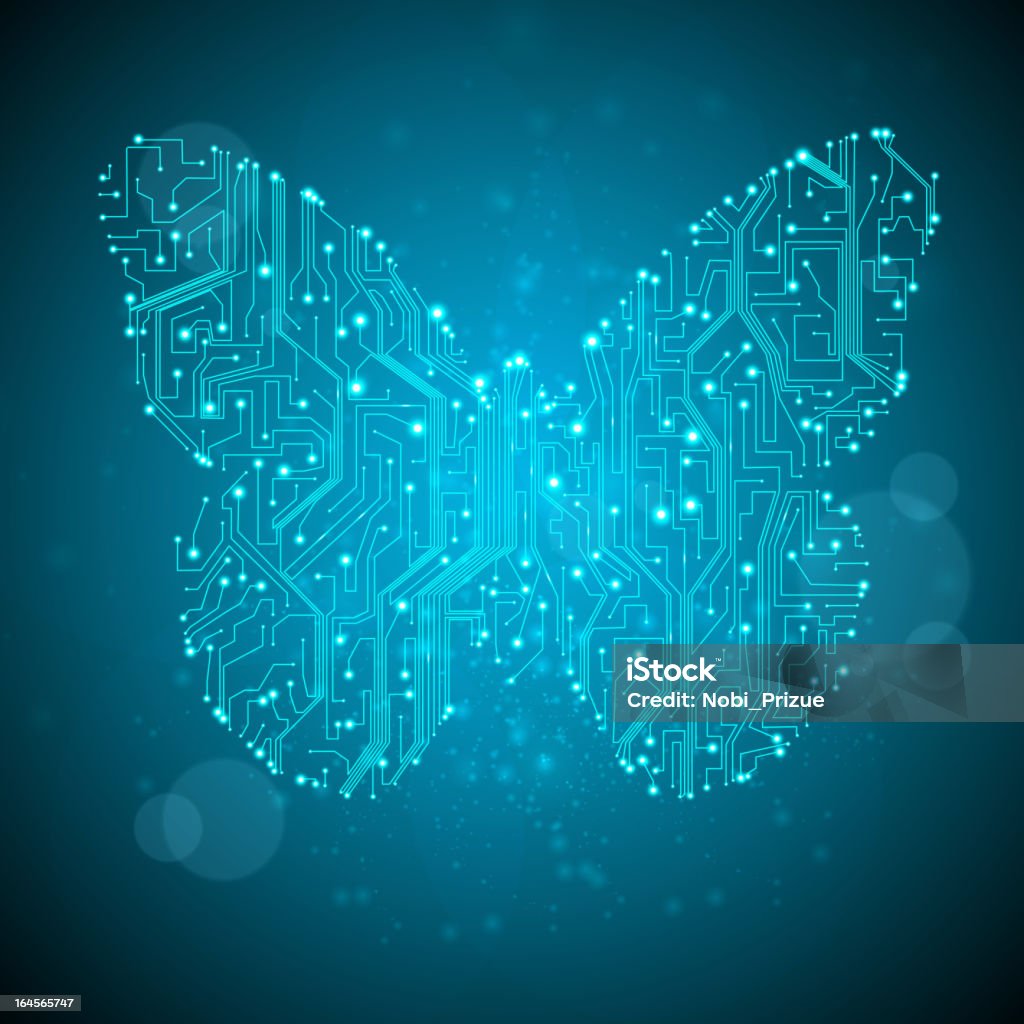 Circuit board "Circuit board vector background, technology illustration, butterfly illustration eps10. Transparency effects: Screen, Color Dodge" Butterfly - Insect stock vector