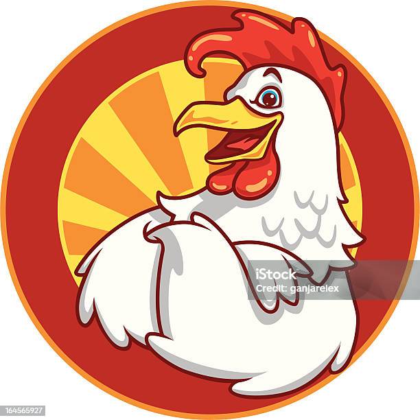 Chicken Emblem Stock Illustration - Download Image Now - Chicken - Bird, Rooster, Cartoon