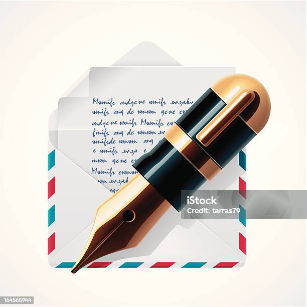 Mail Icon Stock Illustration - Download Image Now - Air Mail, Calligraphy, Communication