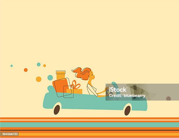 Woman In Car Stock Illustration - Download Image Now - Car, Profile View, Women