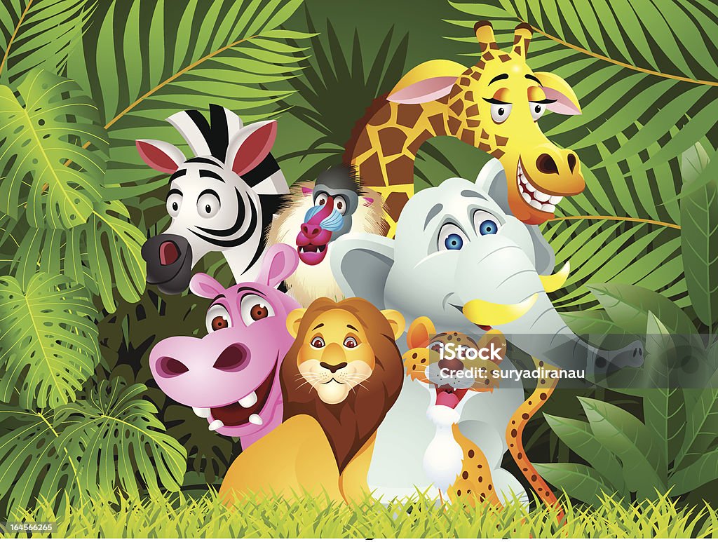 Animal cartoon Vector illustration of animal cartoon Africa stock vector