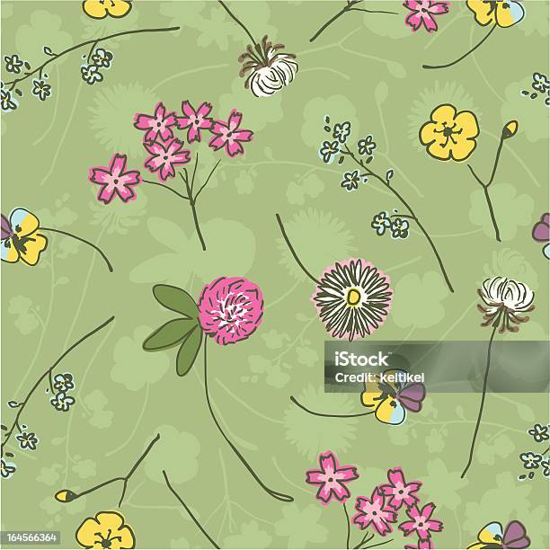 野生の花柄にグリーンのハンド描出 - ワスレナグサのベクターアート素材や画像を多数ご用意 - ワスレナグサ, 花, イラストレーション
