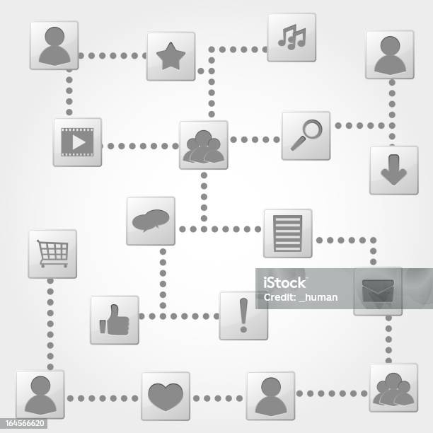 Koncepcja Sieci Społecznościowych - Stockowe grafiki wektorowe i więcej obrazów Bez ludzi - Bez ludzi, Grafika wektorowa, Idee