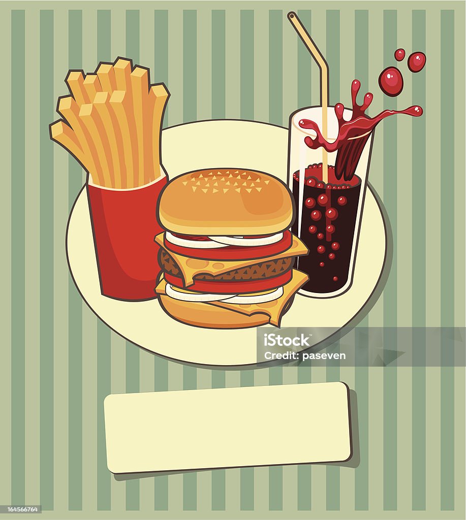 Баннер с быстрого питания - Векторная графика Американская культура роялти-фри