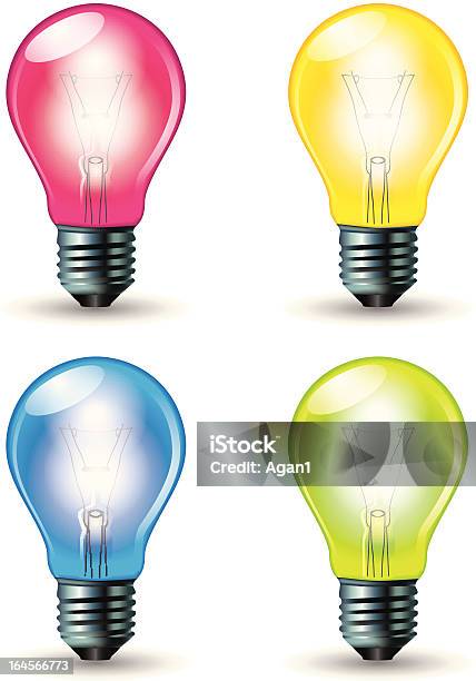 ベクトルカラフルな電球 - アイデアのベクターアート素材や画像を多数ご用意 - アイデア, イラストレーション, カットアウト