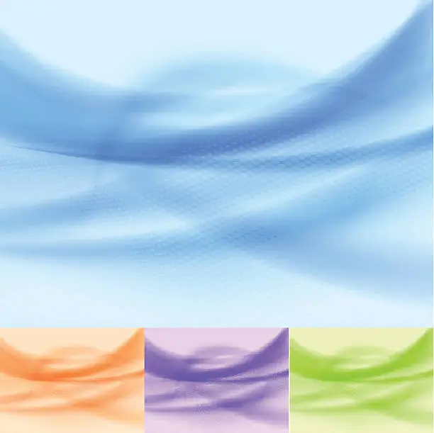 Vector illustration of Set of abstract multicolored waves