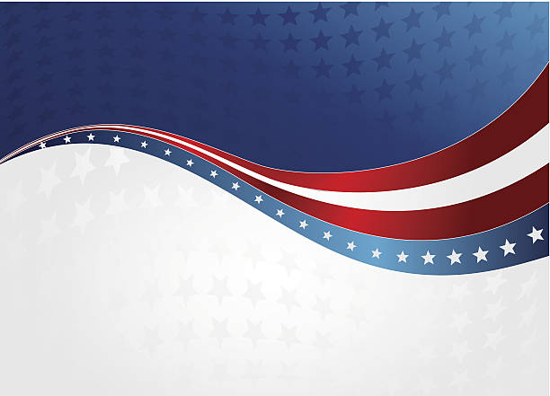 ilustrações de stock, clip art, desenhos animados e ícones de fundo patriótico onda - government flag american culture technology