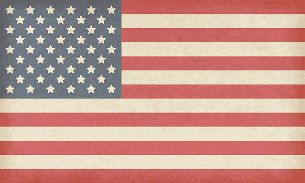 amerykańska flaga grunge - flag patriotism star shape obsolete stock illustrations