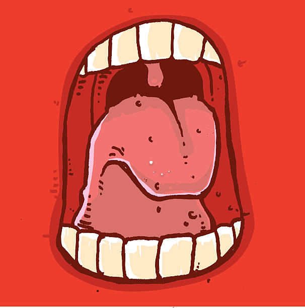 ilustraciones, imágenes clip art, dibujos animados e iconos de stock de ahhhhhhhhhh. - human mouth mouth open shouting screaming