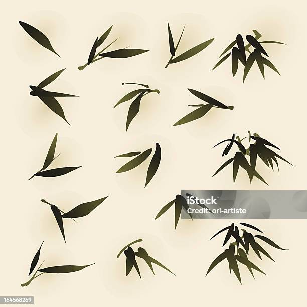 Oriental Style Painting Bamboo Leaves Stock Illustration - Download Image Now - Asian Culture, Bamboo Shoot, Beauty In Nature