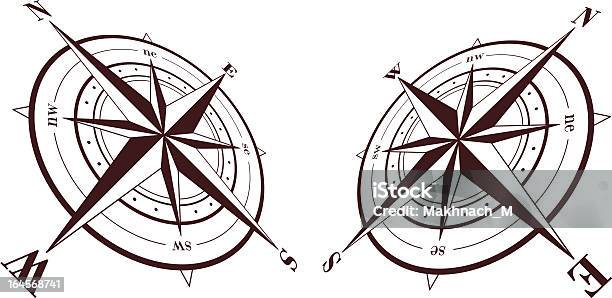 Ilustración de Juego De Brújula Rosas Aislado Sobre Fondo Blanco Ilustración Vectorial y más Vectores Libres de Derechos de Mapa mundial