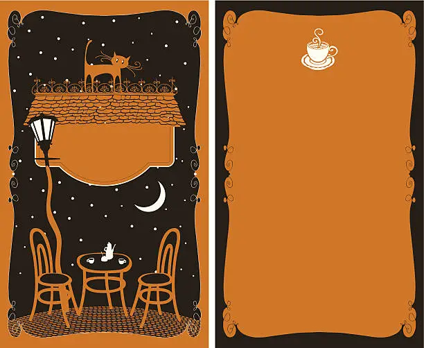 Vector illustration of night table under lamp