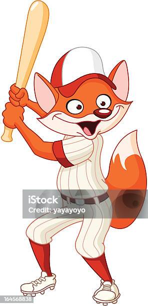 Raposa De Basebol - Arte vetorial de stock e mais imagens de Basebol - Basebol, Bola de Basebol, Raposa - Cão Selvagem