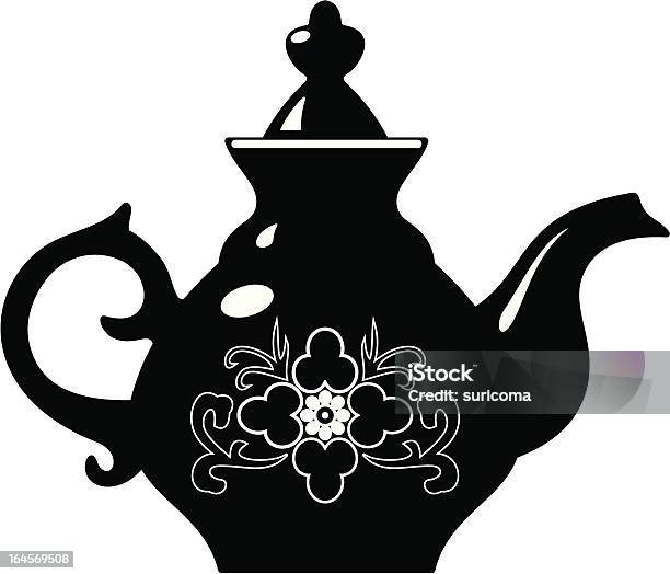 Teapot Stock Illustration - Download Image Now - Antique, Black And White, Ceramics