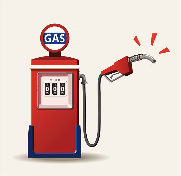 нефтяной кризис - gas fuel pump labeling fuel and power generation stock illustrations