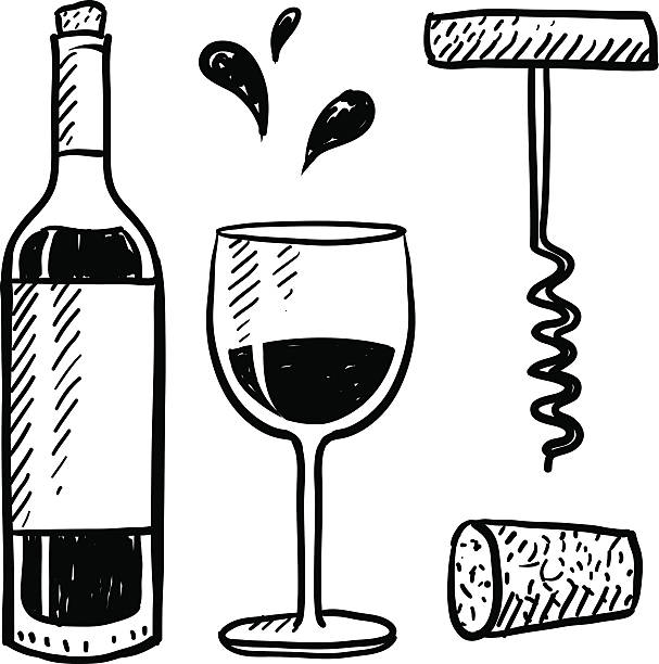 illustrations, cliparts, dessins animés et icônes de vin objets vector set - wine bottle wine residential structure alcohol