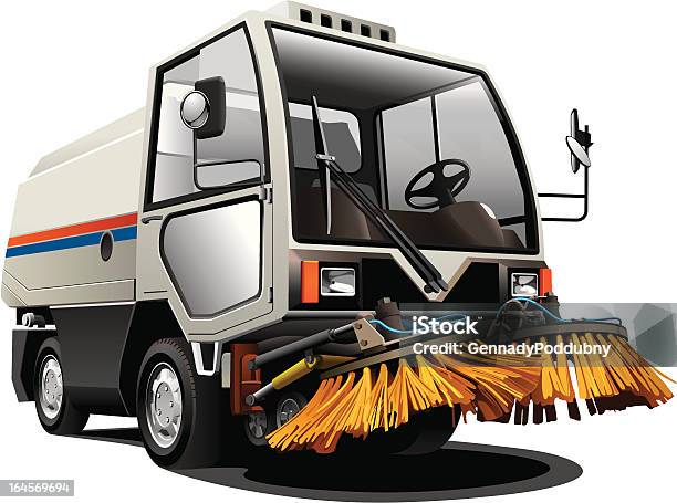 Sweeper Stock Illustration - Download Image Now - Street Sweeper, Sweeping, Street