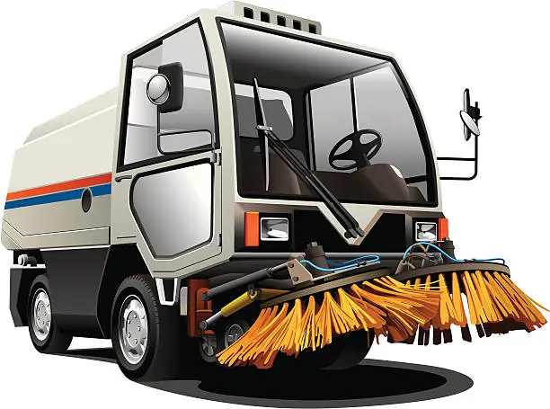 Vector illustration of sweeper