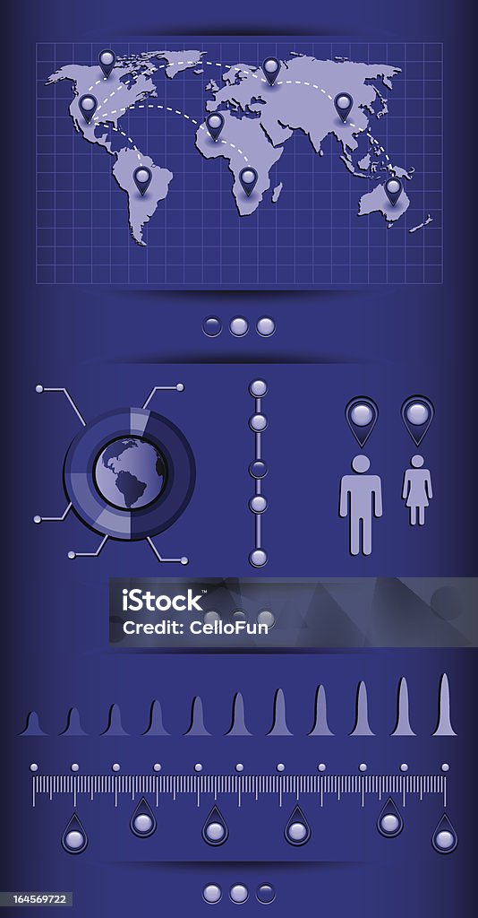 Elementos de Infográficos - Vetor de Abstrato royalty-free