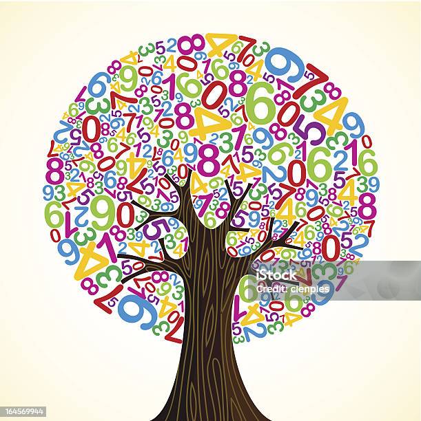 School Education Concept Tree Stock Illustration - Download Image Now - Algebra, Alphabet, Assistance