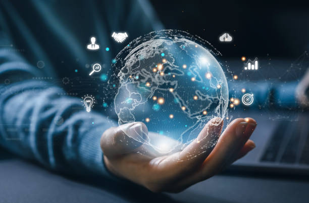 istock Human hand hold digital technology link internet connection, earth, global, world, financial and banking, online communication, digital link tech, metaverse, business, big data analytics, intelligence 1645710853
