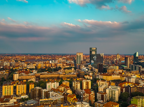 Italy Milan Skyline Aerial view 2023