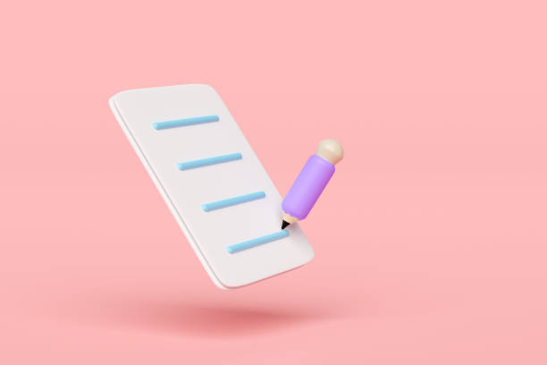 istock 3d paper with pencil for studying isolated on pink background. back to school, education, writing concept, 3d render illustration 1645722572
