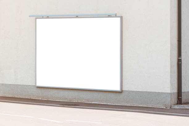 istock Blank white advertising poster billboard on the wall as mockup copy space 1645724177