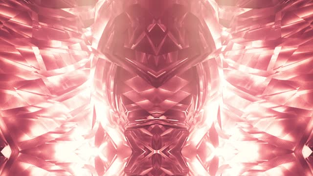 Three-dimensional fantasy magic crystal with intricate, stunning patterns on its surface formed by the play of light. 3d rendering digital animation HD