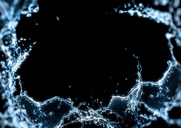istock 3d illustration of abstract blue waves and splashes 1645740055