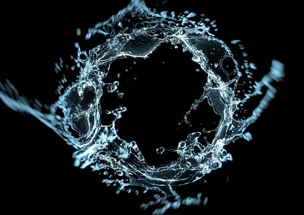 istock 3d illustration of abstract blue waves and splashes 1645740056