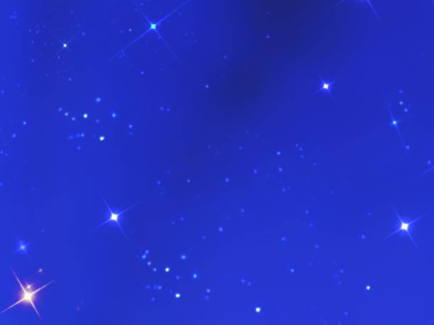 istock blue abstract background with decorative illustration  Makes the picture sparkle light like in the sky at in the night 1645784944
