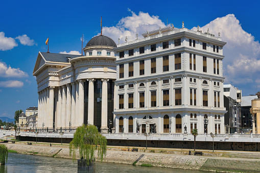 Ministry of Foreign Affairs in Skopje near Vardar river